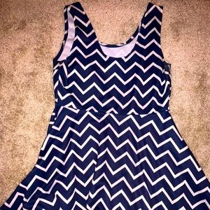 Navy Striped Dress